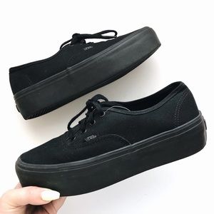 vans authentic all black platform